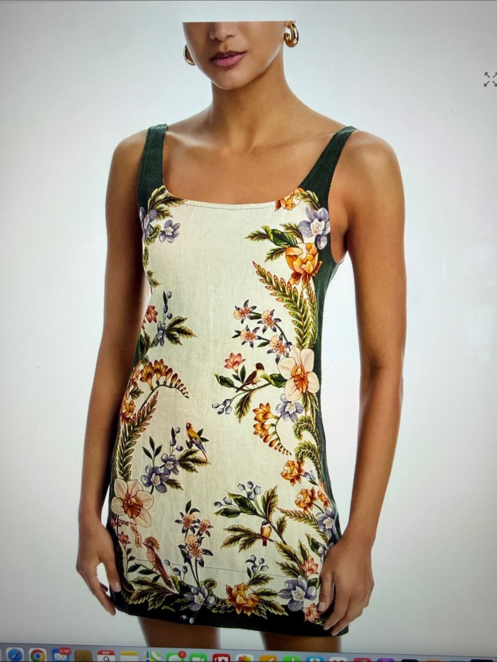 Farm Rio Nature Sand Linen Mini Dress